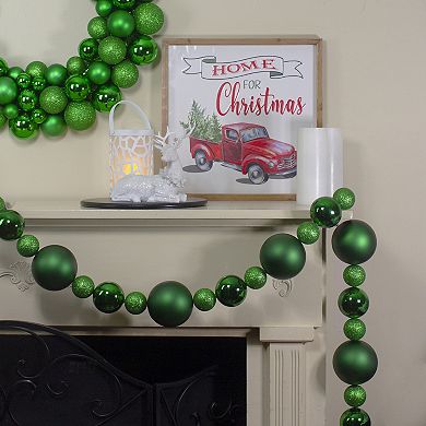 Northlight Green Shatterproof Ball Artificial Christmas Garland