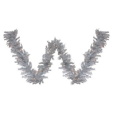 Northlight 9-ft. Pre-Lit Silver Tinsel Artificial Christmas Garland