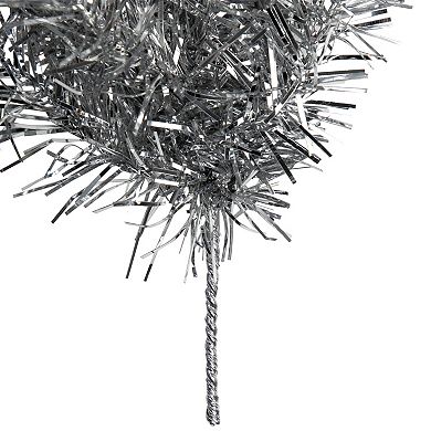 Northlight 9-ft. Pre-Lit Silver Tinsel Artificial Christmas Garland