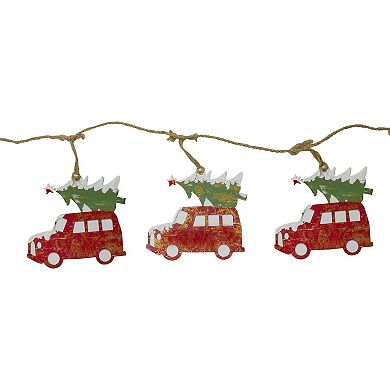 Northlight Red Vintage Truck with Tree Christmas Garland