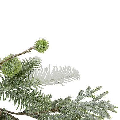 Northlight 60" x 10" Frosted Pine & Pine Cone Artificial Christmas Garland