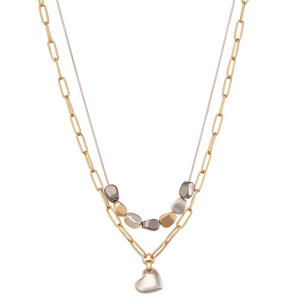 Nine west tri tone necklace hot sale