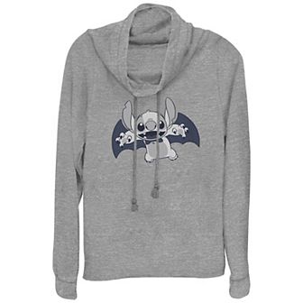 Disney's Lilo & Stitch Vampire Stitch Plus Size Cowlneck Graphic Lightweight Long Sleeve
