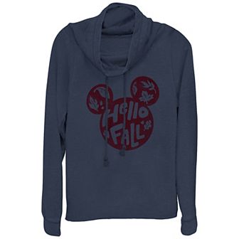 Disney's Mickey Mouse Hello Fall Plus Size Cowlneck Graphic Lightweight Long Sleeve