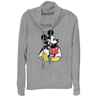 Disney's Mickey Mouse Vampire Plus Size Cowlneck Graphic Lightweight Long Sleeve