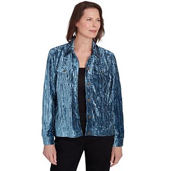 Women's Alfred Dunner Crushed Velvet Jacket