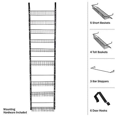 Home-Complete 9-Tier Over the Door Storage Organizer