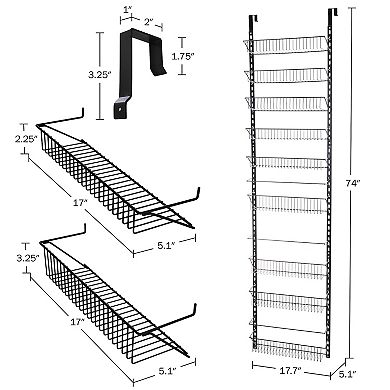Home-Complete 9-Tier Over the Door Storage Organizer