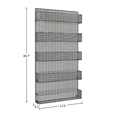 Home Complete 5-Tier Wall Mounted Spice Rack Organizer