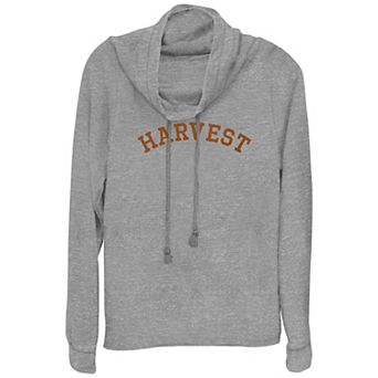 Plus Size Harvest Cowlneck Graphic Lightweight Long Sleeve