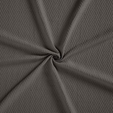 SUPERIOR Metro Zig-Zag Chevron All-Season Cotton Throw Blanket