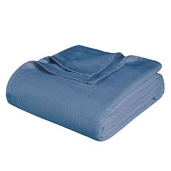 SUPERIOR Metro Zig-Zag Chevron All-Season Cotton Throw Blanket