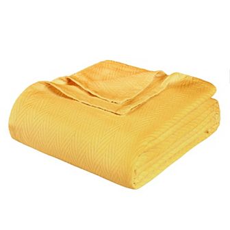 SUPERIOR Metro Zig-Zag Chevron All-Season Cotton Throw Blanket