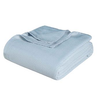 SUPERIOR Metro Zig-Zag Chevron All-Season Cotton Throw Blanket