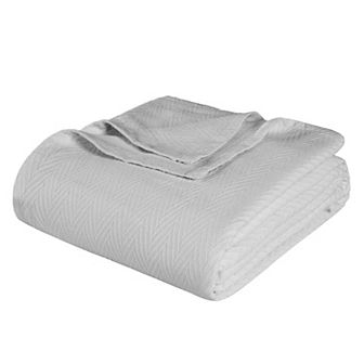 SUPERIOR Metro Zig-Zag Chevron All-Season Cotton Throw Blanket