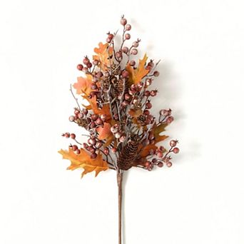 Haven Living 28" Artificial Rustic Fall Berry Leaf Spray