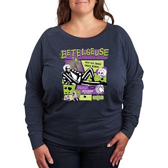 Plus Size Beetlejuice 2 Betelgeuse French Terry Long Sleeve Tee
