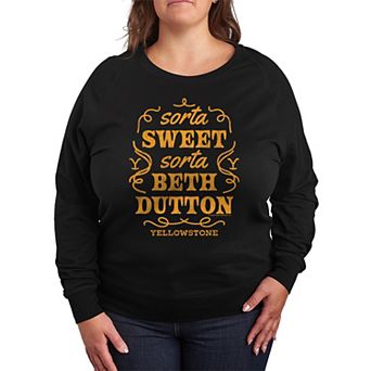 Plus Size Yellowstone Sorta Beth Dutton French Terry Long Sleeve Tee