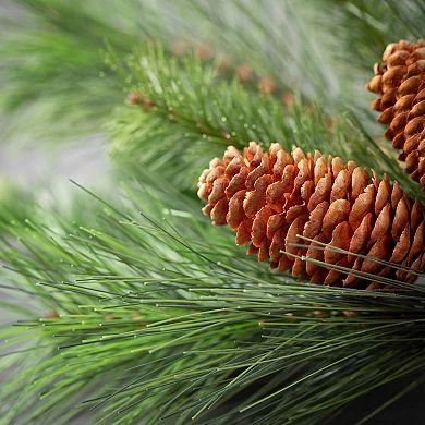 Haven Living 16" Artificial Christmas Pine Pick With Pinecones