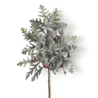 Haven Living 28.5" Artificial Christmas Frosted Pine Pinecone Spray