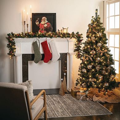 Haven Living 9-ft. Artificial LED Mixed Pine Pinecones & Berries Artificial Christmas Garland