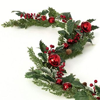 Haven Living 72 in Jingle Bell Holly Pine Artificial Christmas Garland