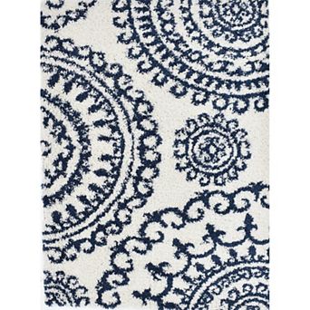 Mason Brooks Cloud Shag Geometric Print Area Rug