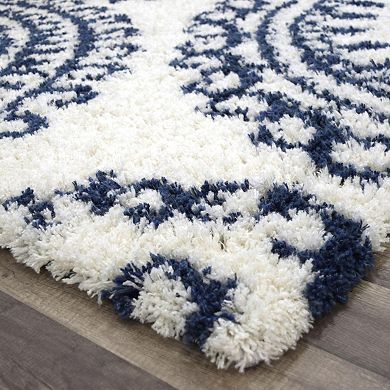 Mason Brooks Cloud Shag Geometric Print Area Rug