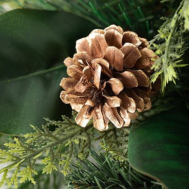Haven Living 10" Artificial Mixed Pine Magnolia Christmas Orb