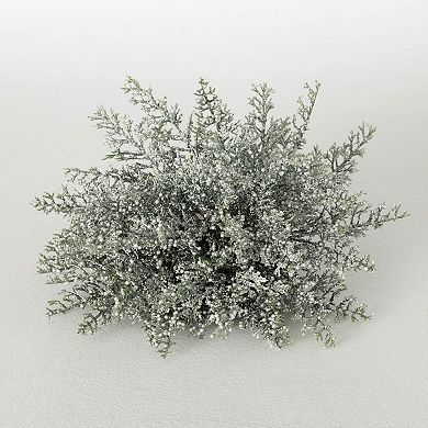 Haven Living 7-in. White Bubble Cedar Artificial Christmas Orb Table Decor