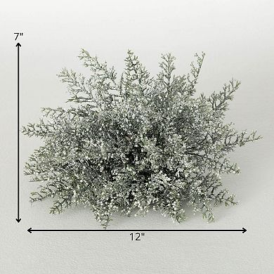 Haven Living 7-in. White Bubble Cedar Artificial Christmas Orb Table Decor