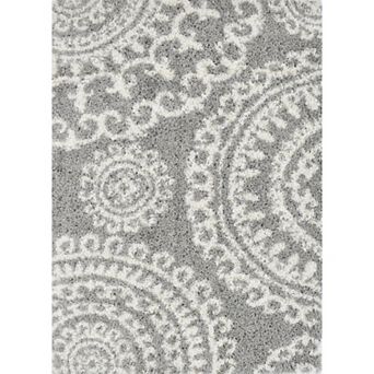 Mason Brooks Cloud Shag Geometric Muted Area Rug