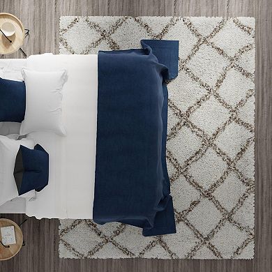 Mason Brooks Cloud Shag Criss Cross Area Rug