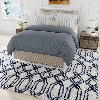 Mason Brooks Cloud Shag Linked Geometric Area Rug