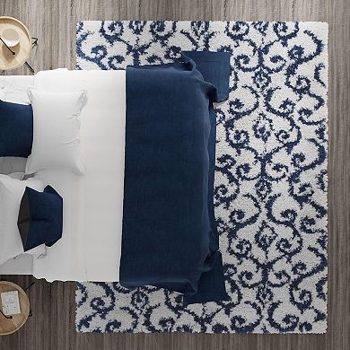 Mason Brooks Cloud Shag Allover Scroll Print Area Rug