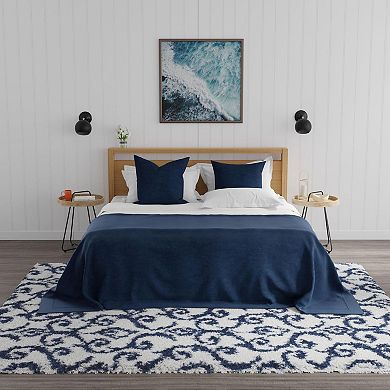 Mason Brooks Cloud Shag Allover Scroll Print Area Rug