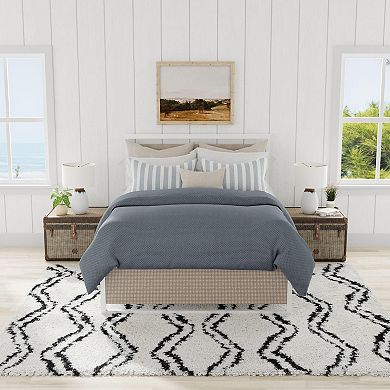 Mason Brooks Cloud Shag Zig-Zag Striped Area Rug
