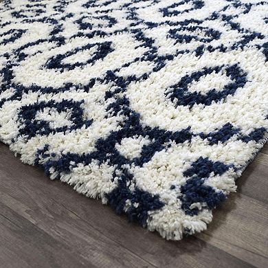 Mason Brooks Cloud Shag Geometric Medallion Area Rug