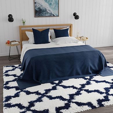 Mason Brooks Cloud Shag Interlinked Geo Area Rug