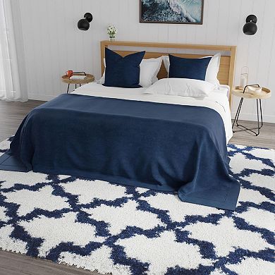 Mason Brooks Cloud Shag Interlinked Geo Area Rug