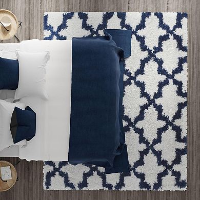 Mason Brooks Cloud Shag Interlinked Geo Area Rug