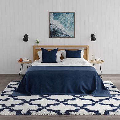 Mason Brooks Cloud Shag Interlinked Geo Area Rug
