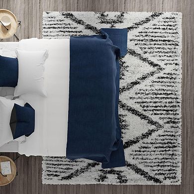 Mason Brooks Cloud Shag Muted Batik Area Rug