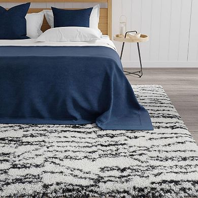 Mason Brooks Cloud Shag Ruffled Stripes Area Rug