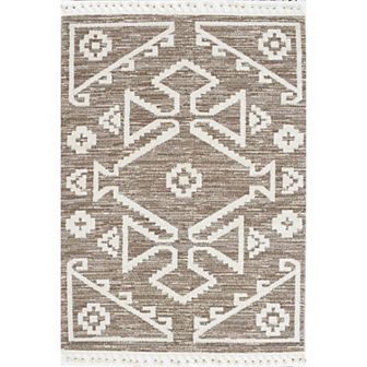 Mason Brooks Muted Minimal Tribal Pattern Area Rug