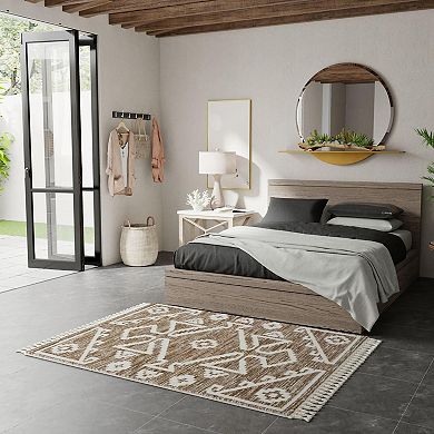 Mason Brooks Muted Minimal Tribal Pattern Area Rug