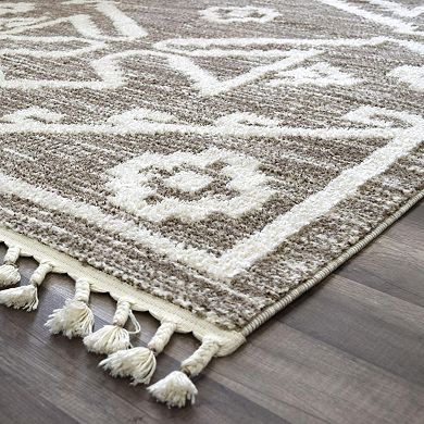 Mason Brooks Muted Minimal Tribal Pattern Area Rug