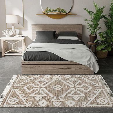 Mason Brooks Muted Minimal Tribal Pattern Area Rug