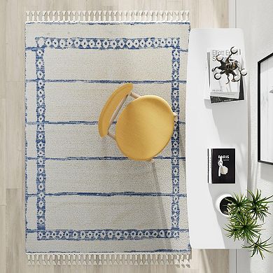Mason Brooks Ibiza Geometric Border Area Rug
