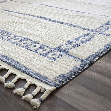 Mason Brooks Ibiza Geometric Border Area Rug